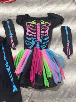 Disfraz esqueleto niña talla 3/4 años