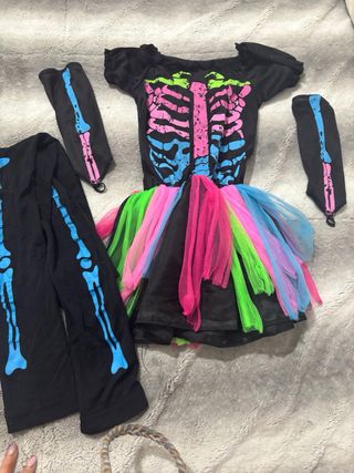 Disfraz esqueleto niña talla 3/4 años