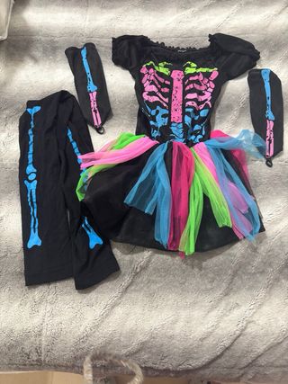 Disfraz esqueleto niña talla 3/4 años