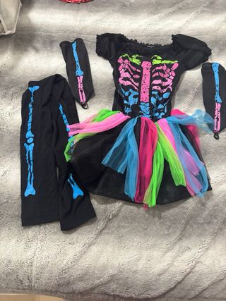 Disfraz esqueleto niña talla 3/4 años