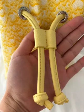 Bolso TOUS Saco Crema con Cadena Amarilla NUEVO