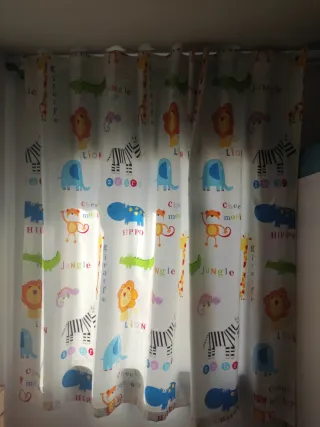 Cortina infantil animales jungla