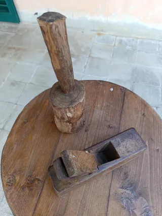 Pialla e mazzuolo in legno