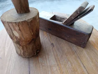 Pialla e mazzuolo in legno