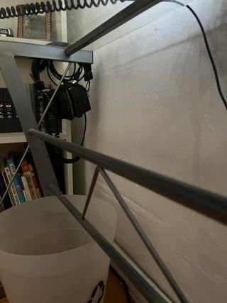 Mesa escritorio doble cristal y metal