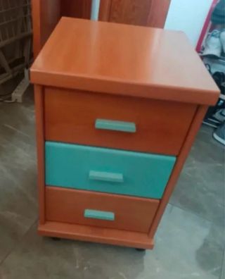 Dormitorio juvenil madera y tela