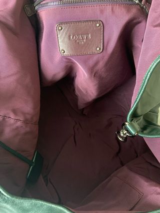 Bolso Loewe Verde Botella Piel