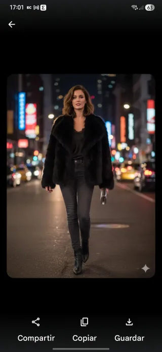 Abrigo pelo sintético negro vintage