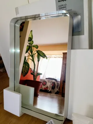 Espejo Corte Inglés Marco Blanco 40x60cm