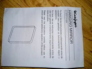 Espejo Corte Inglés Marco Blanco 40x60cm