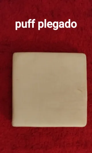 Puff Reposapiés Almacenaje 40x40 Beige