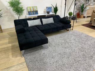 Sofá Cama Chaise Longue Negro