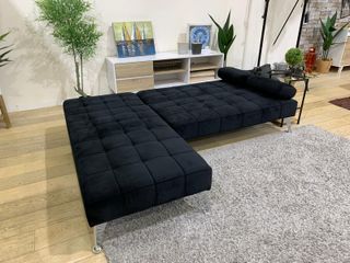 Sofá Cama Chaise Longue Negro