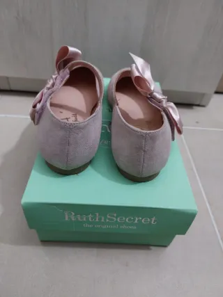 Zapatos niña rosa con lazo