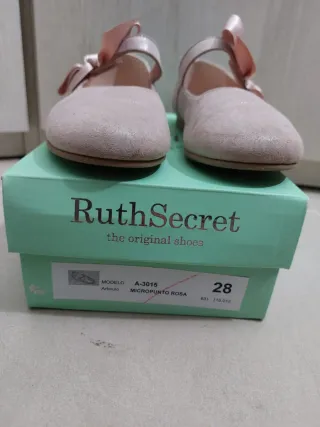 Zapatos niña rosa con lazo