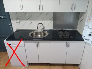 Muebles de Cocina Blancos y Negros