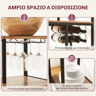 Set Bancone Bar Pieghevole e 2 Sgabelli Alti con S
