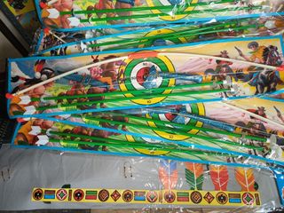 15 ARCOS Y FLECHAS JUGUETE MITICO VINTAGE AÑOS 80