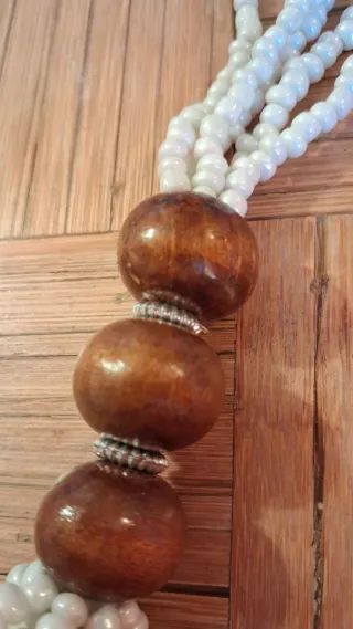 Collana madreperla e perline bianche