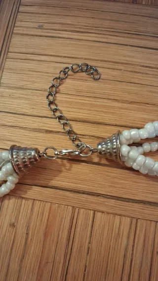 Collana madreperla e perline bianche