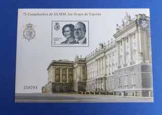 75 Cumpleaños Reyes España Sello