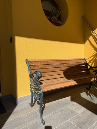 Banco de jardín metal y madera