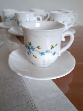 Set 6 Tazze da thè con piattini