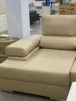 Sofá cama chaise longue beige - hacemos envíos