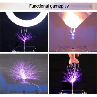 Mini altavoz Tesla dorado