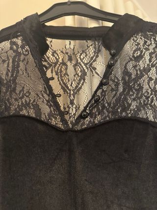 Vestito gotico nero pizzo TG S