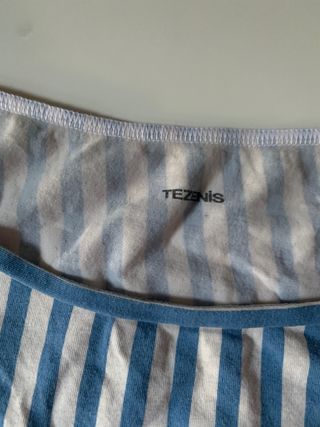 Canottiera Tezenis a righe blu e bianche