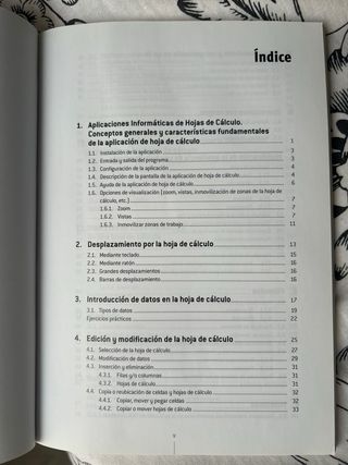 Aplicaciones informáticas de hojas de cálculo. ...