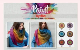 Pañuelo lana tejido a mano multicolor