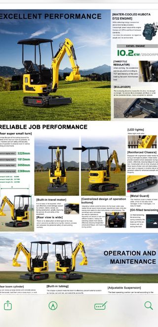 Mini Excavadora R319 Pro Kubota