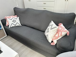 Sofá beige de tela 2,50 * 1