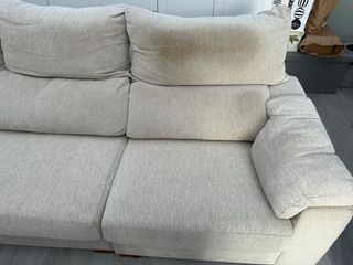 Sofá beige de tela 2,50 * 1