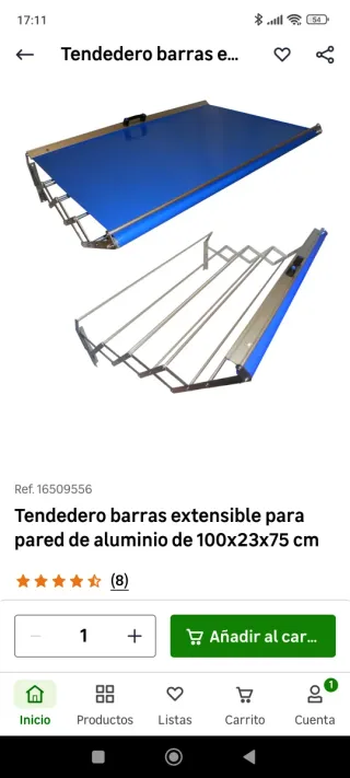 Tendedero Acordeón Exterior cubierto Leroy merlin