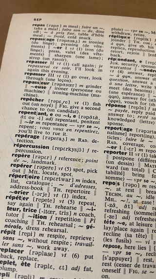 Diccionarios pequeños Francés- Inglés-Latín