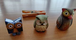 Figuras de búhos pequeñas