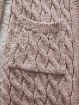 Chaqueta de punto rosa mujer