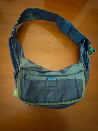 Borsa Mandarina Duck tela blu multicolor