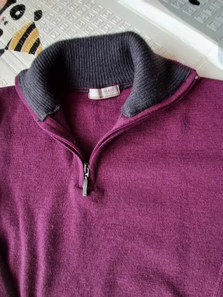 Jersey Hombre Cremallera Talla XL Morado