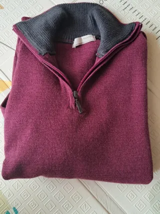 Jersey Hombre Cremallera Talla XL Morado