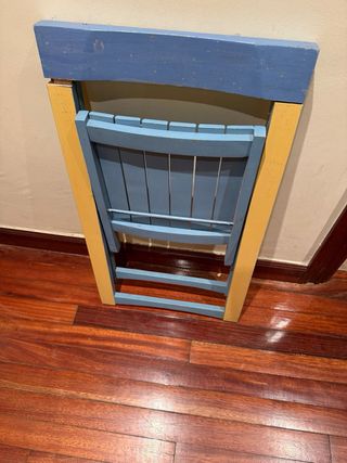 3 sillas plegables de madera