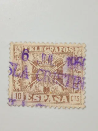 Sello Telégrafos España 10 cts