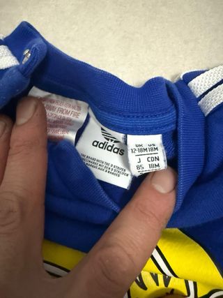 Chándal Adidas bebé azul y amarillo