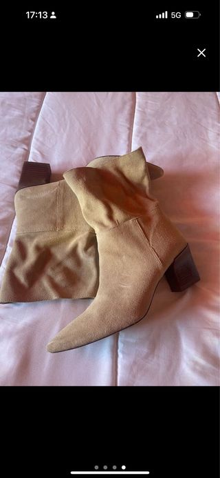 Botines Zara Serraje Beige Talla 41
