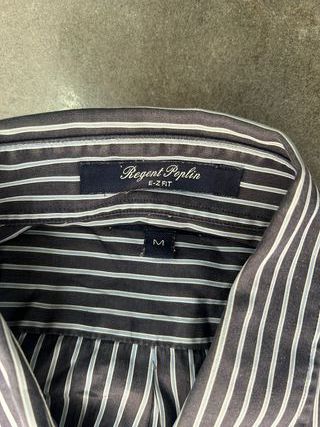 Camisa GANT Regent Poplin Talla M Rayas Azul/Blanc