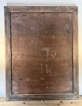 Coronación de la Virgen, pintura devocional s. XIX