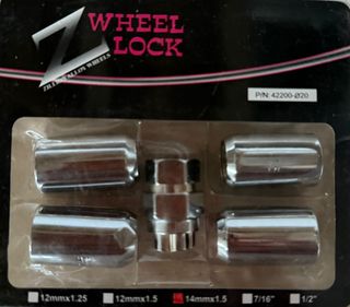 4 Tuercas Antirrobo Allen ZillionAlloyWheels 14x15